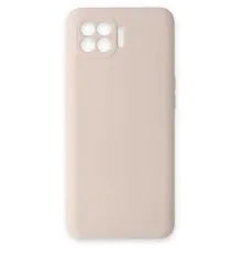 Reno 4 Lite Kılıf Nano içi Kadife Silikon - Pudra
