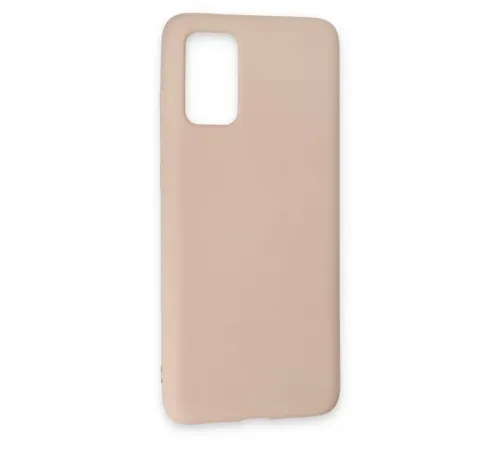 Samsung Galaxy S20 Plus Kılıf Nano içi Kadife Silikon - Pudra