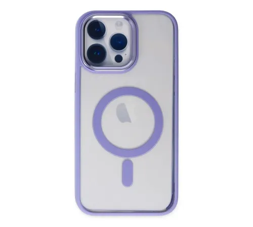 Apple iPhone 14 Pro Max Kılıf Room Magneticsafe Silikon - Lila