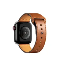 Apple Watch 42mm KR415 Luaz Deri Kordon - Kahverengi