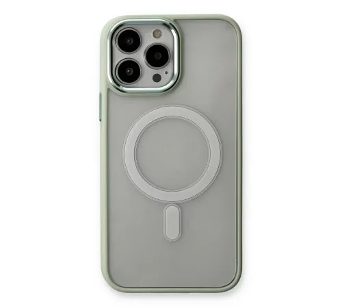 Apple iPhone 14 Pro Max Kılıf Room Magneticsafe Silikon - Su Yeşili