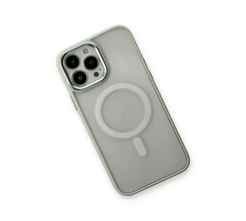 Apple iPhone 14 Pro Max Kılıf Room Magneticsafe Silikon - Su Yeşili