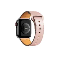 Apple Watch 42mm KR415 Luaz Deri Kordon - Pembe