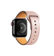 Apple Watch 42mm KR415 Luaz Deri Kordon - Pembe