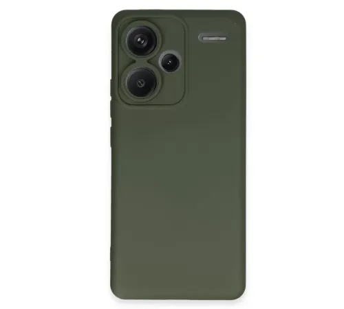 Xiaomi Redmi Note 13 Pro Plus Kılıf Nano içi Kadife Silikon - Koyu Yeşil