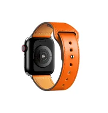 Apple Watch 42mm KR415 Luaz Deri Kordon - Turuncu