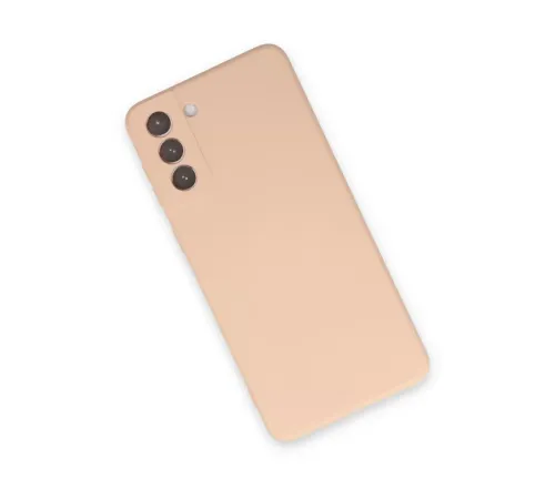 Samsung Galaxy S21 Plus Kılıf Nano içi Kadife Silikon - Pudra