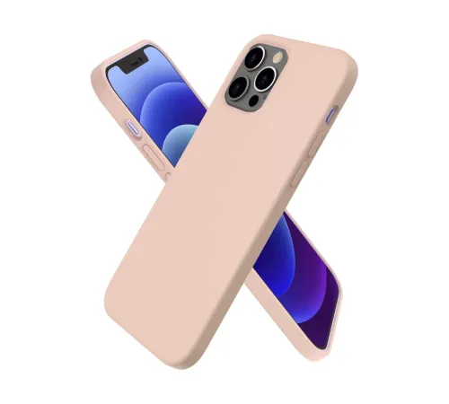 Apple iPhone 12 Pro Kılıf First Silikon - Pudra