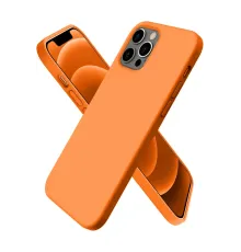 Apple iPhone 12 Pro Kılıf First Silikon - Turuncu
