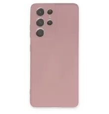 Samsung Galaxy S21 Ultra Kılıf Nano içi Kadife Silikon - Pudra