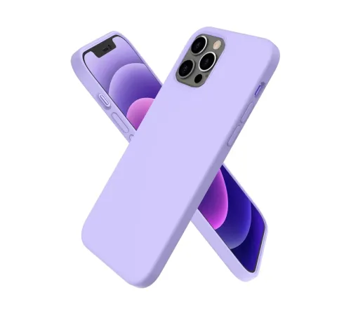 Apple iPhone 12 Pro Max Kılıf First Silikon - Lila