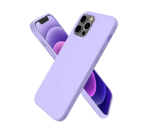 Apple iPhone 12 Pro Max Kılıf First Silikon - Lila