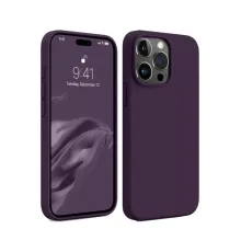 Apple iPhone 15 Pro Max Kılıf First Silikon - Mürdüm