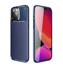 Apple iPhone 14 Pro Kılıf Auto Focus Karbon Kapak - Lacivert