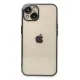 Apple iPhone 14 Kılıf Lensli Silikon - Siyah