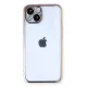 Apple iPhone 14 Kılıf Lensli Silikon - Gold