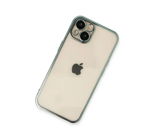 Apple iPhone 14 Kılıf Lensli Silikon - Yeşil