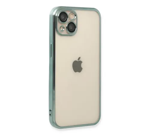Apple iPhone 14 Kılıf Lensli Silikon - Yeşil