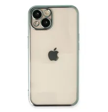 Apple iPhone 14 Kılıf Lensli Silikon - Yeşil