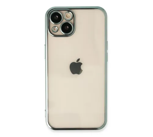 Apple iPhone 14 Kılıf Lensli Silikon - Yeşil