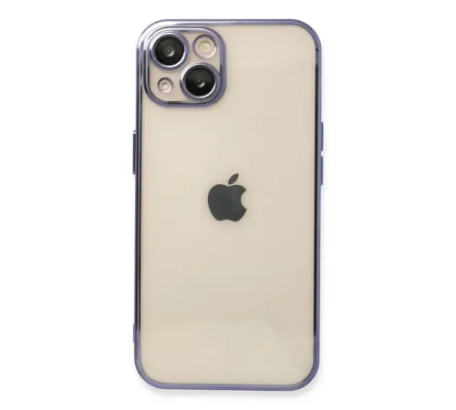 Apple iPhone 14 Kılıf Lensli Silikon - Mor
