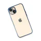 Apple iPhone 14 Kılıf Lensli Silikon - Açık Mavi