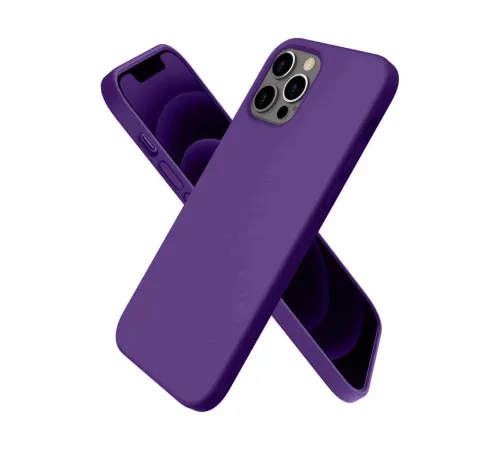 Apple iPhone 12 Pro Kılıf First Silikon - Mürdüm