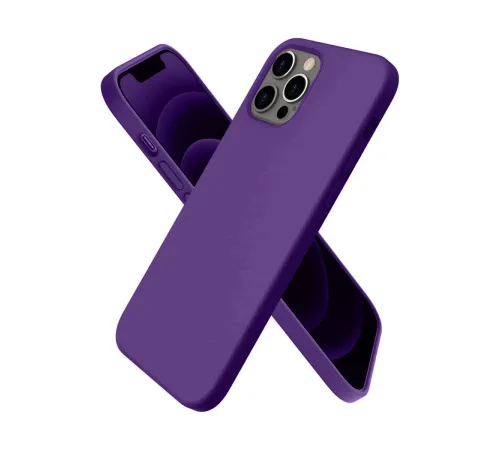 Apple iPhone 12 Pro Kılıf First Silikon - Mürdüm