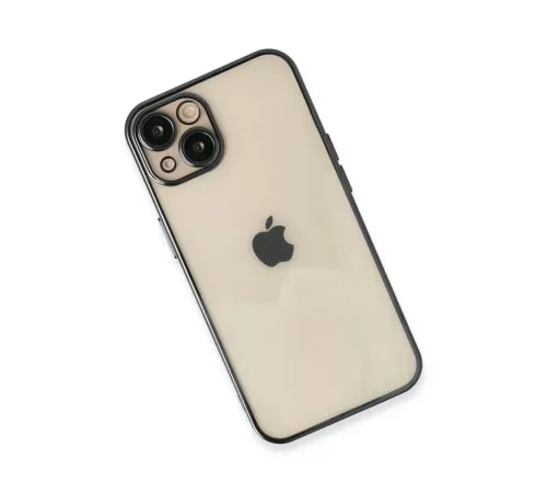 Apple iPhone 14 Plus Kılıf Lensli Silikon - Siyah