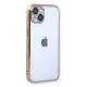 Apple iPhone 14 Plus Kılıf Lensli Silikon - Gold