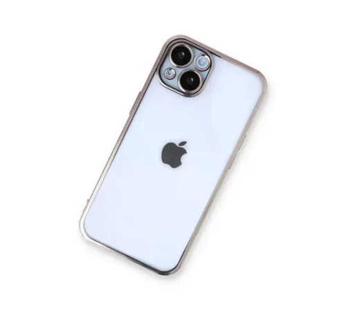 Apple iPhone 14 Plus Kılıf Lensli Silikon - Gold