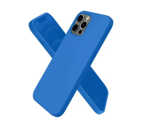 Apple iPhone 12 Pro Max Kılıf First Silikon - Mavi