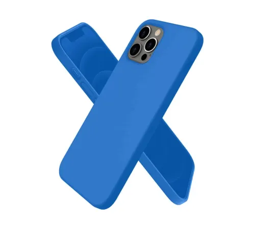 Apple iPhone 12 Pro Max Kılıf First Silikon - Mavi