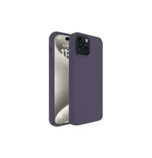 Apple iPhone 15 Kılıf First Silikon - Mürdüm