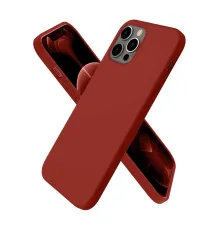 Apple iPhone 12 Pro Max Kılıf First Silikon - Bordo
