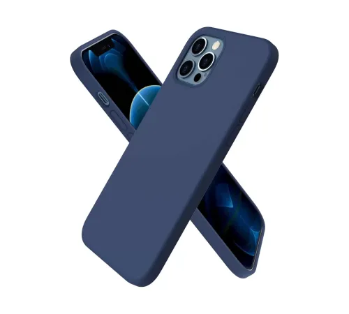 Apple iPhone 12 Pro Max Kılıf First Silikon - Lacivert