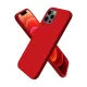 Apple iPhone 12 Pro Max Kılıf First Silikon - Koyu Kırmızı