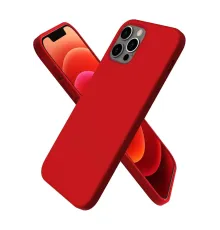 Apple iPhone 12 Pro Max Kılıf First Silikon - Koyu Kırmızı
