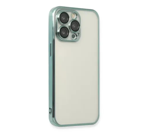 Apple iPhone 14 Pro Kılıf Lensli Silikon - Yeşil