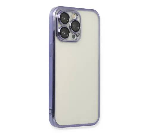 Apple iPhone 14 Pro Kılıf Lensli Silikon - Mor