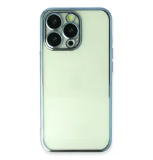 Apple iPhone 14 Pro Kılıf Lensli Silikon - Açık Mavi