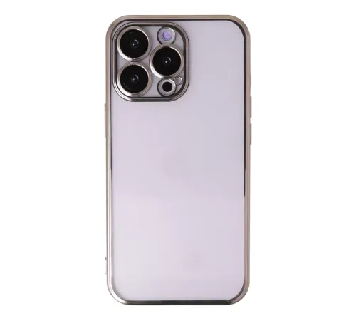 Apple iPhone 14 Pro Max Kılıf Lensli Silikon - Gold