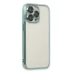 Apple iPhone 14 Pro Max Kılıf Lensli Silikon - Yeşil