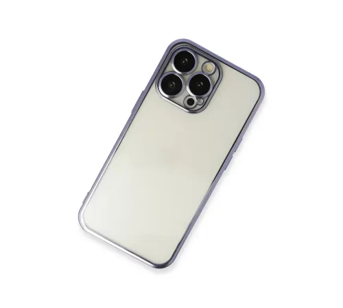 Apple iPhone 14 Pro Max Kılıf Lensli Silikon - Mor