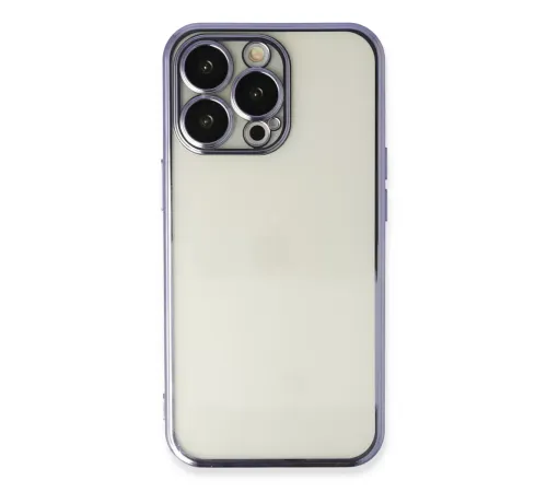 Apple iPhone 14 Pro Max Kılıf Lensli Silikon - Mor