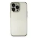 Apple iPhone 14 Pro Max Kılıf Lensli Silikon - Gümüş
