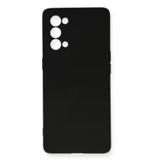 Reno 5 Kılıf Nano içi Kadife Silikon - Siyah