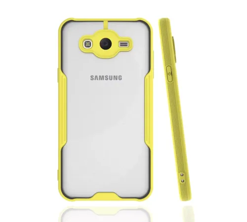 Samsung Galaxy J7 Kılıf Platin Silikon - Sarı