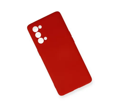 Reno 5 Pro Kılıf Nano içi Kadife Silikon - Kırmızı