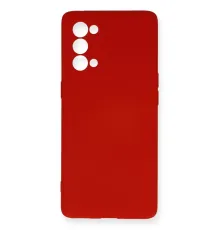 Reno 5 Pro Kılıf Nano içi Kadife Silikon - Kırmızı